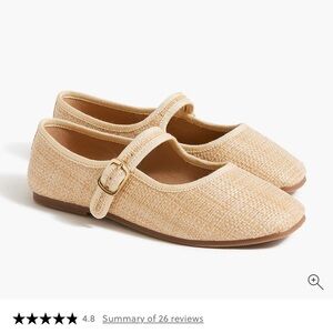 Crewcuts Girls Woven Tan Mary Jane Flats size 13